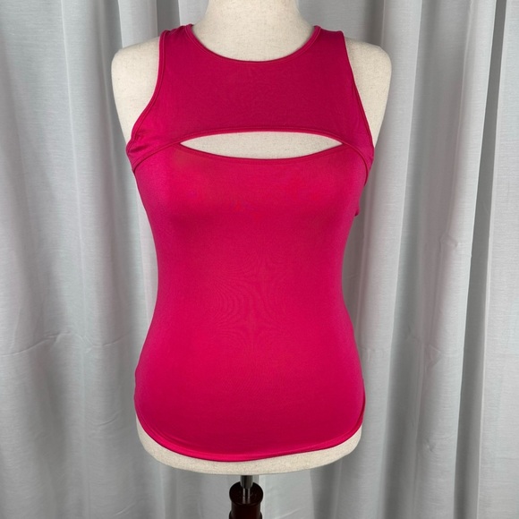 Tops - NWT Pink Tank Top with Cutout